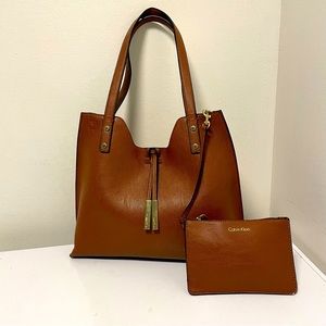 Calvin Klein Satchel Shoulder Brown  Bag.